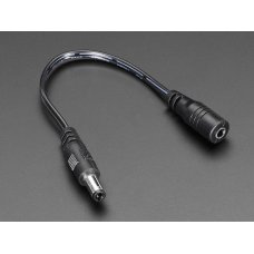 Adafruit 2788 3.8 /1.3mm or 3.5 / 1.1mm to 5.5 / 2.1mm DC Jack Adapter Cable