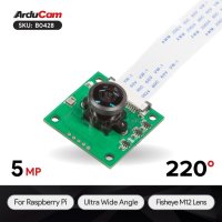 Arducam B0428 Ultra Wide Angle Fisheye 5MP OV5647 Camera for Raspberry Pi