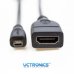 UCTRONICS U6105 Micro HDMI to HDMI Cable for Raspberry Pi 4 B, 6 Inch Micro-HDMI Male to HDMI Female Adapter Cable [2 pack]