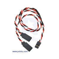 Pololu 2163 Twisted Servo Y Splitter Cable 12 inches (Female - 2x Male)