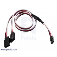 Pololu 2182 Servo Y Splitter Cable 12 inches (Female - 2x Male)