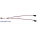 Pololu 2182 Servo Y Splitter Cable 12 inches (Female - 2x Male)