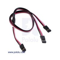 Pololu 2183 Servo Y Splitter Cable 12 inches (Female - 2x Female)