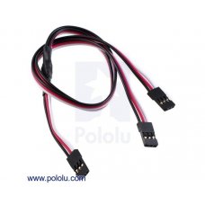 Pololu 2183 Servo Y Splitter Cable 12 inches (Female - 2x Female)