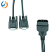 Dual Db9 to OBD Female Connector Cable Customize OBD to DB9 Diagnostic Extension Cable Obd2 Splitter Cable Dual Db9 to OBD Female Connector Cable Customize OBD to DB9 Diagnostic Extension Cable Obd2 Splitter Cable