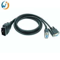 Dual Db9 to OBD Female Connector Cable Customize OBD to DB9 Diagnostic Extension Cable Obd2 Splitter Cable Dual Db9 to OBD Female Connector Cable Customize OBD to DB9 Diagnostic Extension Cable Obd2 Splitter Cable