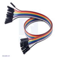 Pololu 4566 / 4567 / 4568 Ribbon Cable Premium Jumper Wires 10-Color F-F / M-F / M-M 12" (30 cm)