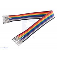 Pololu 4575 / 4576 / 4577 Ribbon Cable with Pre-Crimped Terminals 10-Color F-F / M-F / M-M 6" (15 cm)