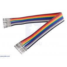 Pololu 4575 / 4576 / 4577 Ribbon Cable with Pre-Crimped Terminals 10-Color F-F / M-F / M-M 6" (15 cm)