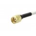 SMA M and F 6GHz Semi-Flexible cable RG402 - 10cm