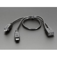 Adafruit 3030 Micro B USB 2-Way Y Splitter Cable