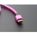 Adafruit 4111 Fully Reversible Pink/Purple USB A to micro B Cable - 1m long