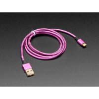 Adafruit 4111 Fully Reversible Pink/Purple USB A to micro B Cable - 1m long