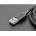 Adafruit 5031 Woven USB Cable with USB Type A to Right Angle USB Type C - Black 1 meter long