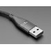 Adafruit 5520 Black Woven USB A or Type-C to Type-C Cable with Magnetic Tip - 1 meter long