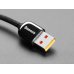 Adafruit 5788 Black Woven USB A to USB C Cable with 66W Watt Display - 1 meter 