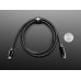 Adafruit 5789 USB C to USB C Cable w/ 100W Watt Display - 1 meter Black Woven