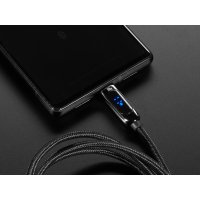 Adafruit 5789 USB C to USB C Cable w/ 100W Watt Display - 1 meter Black Woven