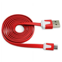 Flat Noodle USB Cable - Type A male to Micro B male - 3m
