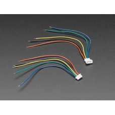 Adafruit 4975 / 4986 1.25mm Pitch 5-pin / 6-pin Cable Matching Pair 10 cm long - Molex PicoBlade Compatible