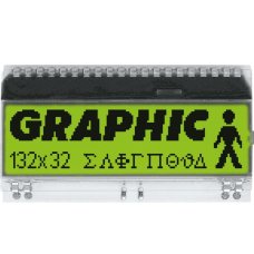 LCM Graphic 132x32/STN Yellow/Green Pos Reflective/Black Neg Transmissive