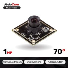 Arducam B0385 120fps Global Shutter Color USB Camera Board, 1MP OV9782 UVC Webcam Module with Low Distortion M12 Lens Without Microphones