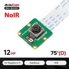 Arducam B031201 12MP IMX708 Autofocus Camera Module 3 NoIR for Raspberry Pi, HDR Mode and PDAF supported Arducam B031201 12MP IMX708 Autofocus Camera Module 3 NoIR for Raspberry Pi, HDR Mode and PDAF supported