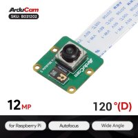 Arducam B031202 12MP IMX708 Autofocus Wide Angle Camera Module 3 for Raspberry Pi, HDR Mode and PDAF supported