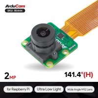 ArduCam B0444 2MP IMX462 Color Ultra Low Light STARVIS Camera Module with 141°(H) Wide-Angle M12 Lens for Raspberry Pi
