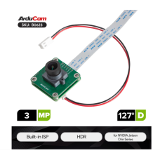 Arducam B0623 3MP ISX031 MIPI Camera for NVIDIA Jetson Orin Nano/NX – 120 dB HDR, Built-in ISP, LED Flicker Mitigation, Wide-Angle Lens