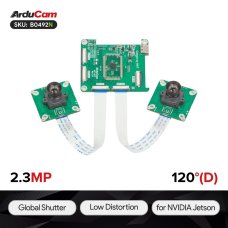 Arducam B0492N 2.3MP 2 AR0234 Color Global Shutter Synchronized Stereo Camera Bundle Kit for NVIDIA Jetson