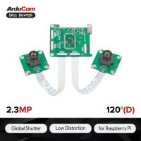 Arducam B0492R 2.3MP 2 AR0234 Color Global Shutter Synchronized Stereo Camera Bundle Kit for Raspberry Pi