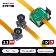 Arducam B0574 USB3.0 UVC Global Shutter Dual-Camera Bundle Kit for Robotics & Machine Vision, Stereo Depth & Onboard ISP