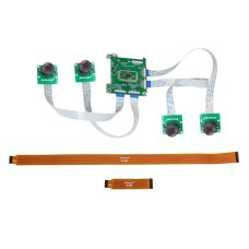 Arducam B0331 1MP*4 Quadrascopic Camera Bundle Kit for Raspberry Pi, Four OV9782 Global Shutter Color Camera Modules and Camarray Camera HAT