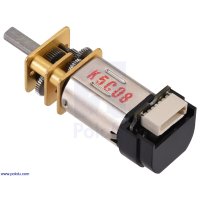 Pololu 5163 / 5121 / 5141 Micro Metal Gearmotor HP / LP / MP 6V with 12 CPR Encoder, Side Connector