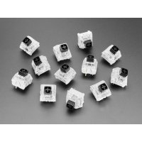 Adafruit 5876 Kailh Mechanical Key Switches - Linear Black - 12 pack - Cherry MX Black Compatible