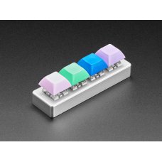 Adafruit 5073 Four Key Silver Aluminum Keypad Shell Enclosure - MX Compatible Switches