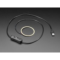 Adafruit 5137 Cool White LED Ring Light with USB Cable and On/Off Switch - 70mm Diameter 5V