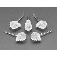 Adafruit 5429 dLUX-dLITE Cool White Skull Shape LEDs 5 Pack by Unexpected Labs