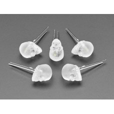 Adafruit 5429 dLUX-dLITE Cool White Skull Shape LEDs 5 Pack by Unexpected Labs