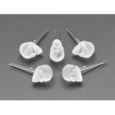 Adafruit 5429 dLUX-dLITE Cool White Skull Shape LEDs 5 Pack by Unexpected Labs