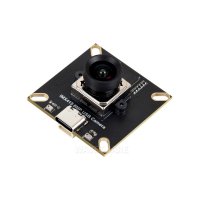 Waveshare 35834 IMX415 8MP High-resolution USB Camera Module Type B, IMX415 Sensor Chip, USB2.0 Port, Onboard Dual Microphones, 93.5° Wide Angle Lens, -0.4% Distortion