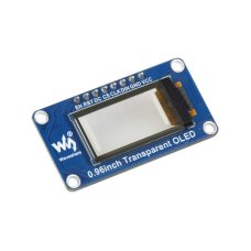 Waveshare 33163 0.96inch Transparent OLED Display Module, 128 × 64 Resolution, SPI/I2C Interface, SSD1312 Driver IC