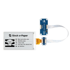 Waveshare 34057/34058 5inch e-Paper display, e-ink display, 960 × 552, Black / White, SPI Interface, Based On Raspberry Pi 40PIN GPIO Header 