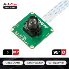 Arducam B0669 5MP OG05B10 95°(DFOV) Color Global Shutter Camera for Raspberry Pi Arducam B0669 5MP OG05B10 95°(DFOV) Color Global Shutter Camera for Raspberry Pi