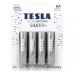 TESLA Silver+ Alkaline AA Battery with Plus Extra Energy Blister Foil, AA/LR6/1.5V - 10 year lifeline