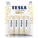 Tesla Gold+ Alkaline AA Battery - Plus Extra Energy Blister Foil LR6/1.5V - 10 Year lifeline