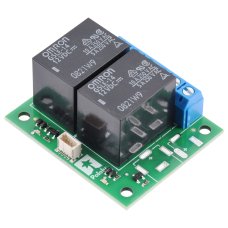 Pololu 5666 Basic 2-Channel SPDT Relay Carrier with 12VDC Relay, Terminal Blocks, and JST SH-Style Top-Entry Connector