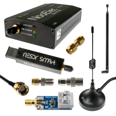 Nooelec NESDR SMArt HF Bundle: 100kHz-1.7GHz Software Defined Radio Set for HF/UHF/VHF including RTL-SDR, Assembled Ham It Up Upconverter, Balun, Adapters