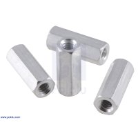 Pololu 2091 Aluminum Standoff: 1/2" Length, 4-40 Thread, F-F (4-Pack)